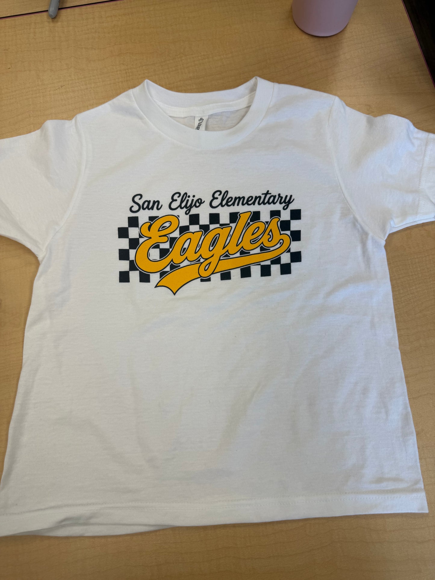 White Checkered Eagles T-Shirt - Youth