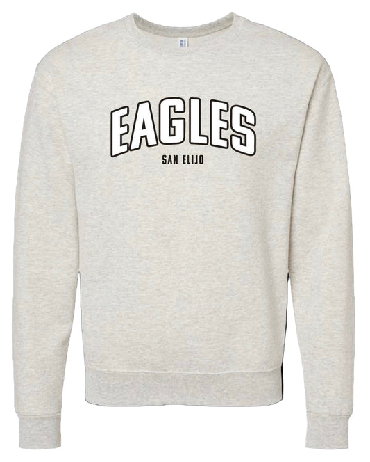 Eagles Arched Crewneck - Oatmeal - Adult