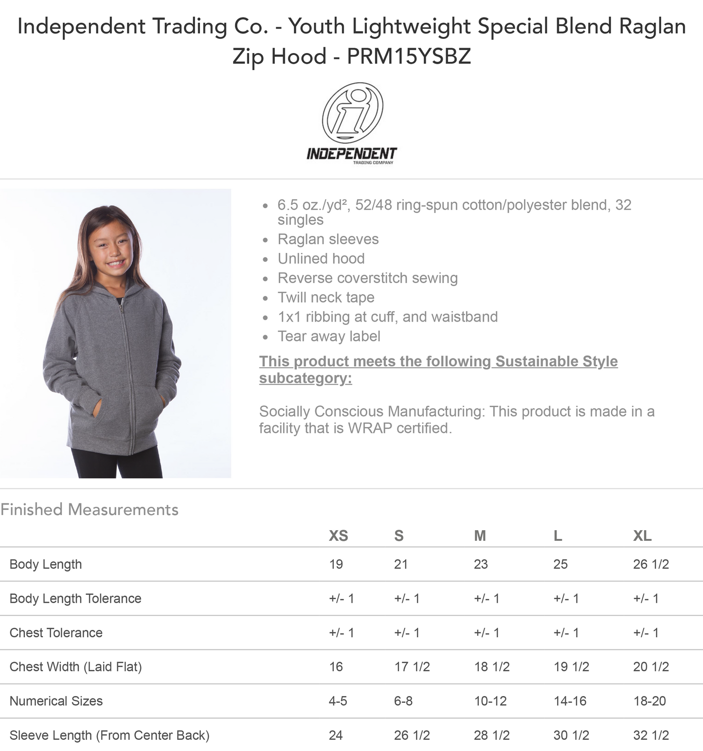 Retro Hoodie - Zip Up - Youth