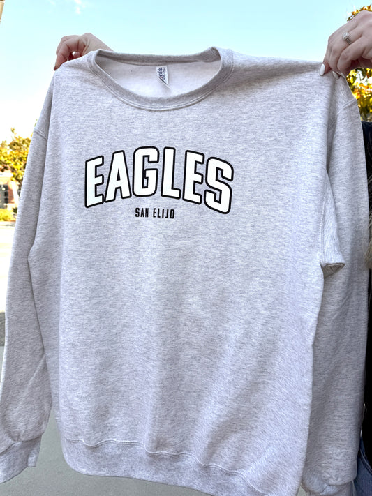 Eagles Arched Crewneck - Oatmeal - Adult