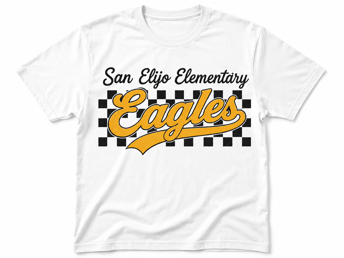 White Checkered Eagles T-Shirt - Adult